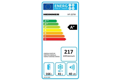 Frigider cu doua usi Heinner HF-207M, 207 l, A+, Alb