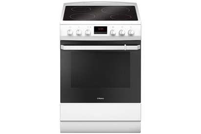 Aragaz electric Hansa FCCW69209, plita vitroceramica, Alb