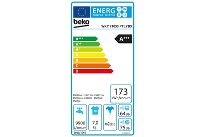 Masina de spalat rufe Beko WKY71033PTLYB3, 7 kg, 1000 RPM, A+++, Alb