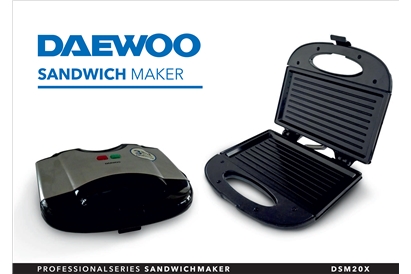 Sandwich maker Daewoo DSM20X, 800 W, Inox