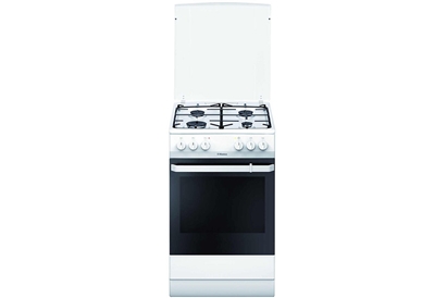 Aragaz Hansa FCMW580009, 4 arzatoare gaz, Cuptor electric, Grill, 50 cm, Alb 