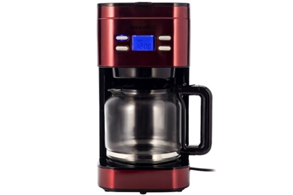 Cafetiera Daewoo DCM1000R, 1.5 l, 1000 W, Indicator nivel de apa, Rosu