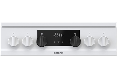 Aragaz mixt Gorenje K5341WJ, 4 arzatoare, Cuptor electric 62 l, Timer, Alb
