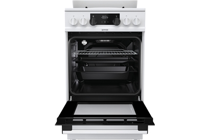 Aragaz mixt Gorenje K5341WJ, 4 arzatoare, Cuptor electric 62 l, Timer, Alb