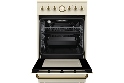 Aragaz electric Gorenje EC52CLI, Plita vitroceramica, Cuptor 70 l, Grill, Beige