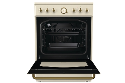 Aragaz electric Gorenje EC62CLI, Plita vitroceramica, Cuptor 71 l, Grill, Beige