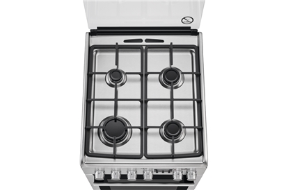 Aragaz mixt AEG CKB56480BM, STEAMBAKE AIRFRY, 4 zone de gatit, 50 cm, inox/negru