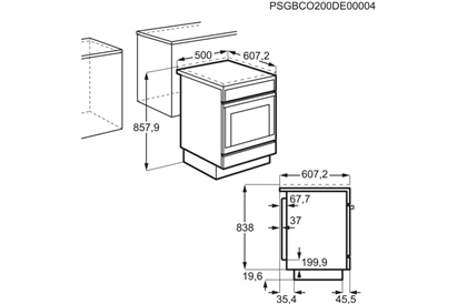 Aragaz electric AEG CCB56481BW, STEAMBAKE AIRFRY, 4 zone de gatit, 50 cm, alb