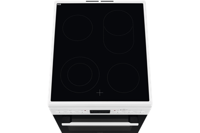 Aragaz electric AEG CCB56481BW, STEAMBAKE AIRFRY, 4 zone de gatit, 50 cm, alb