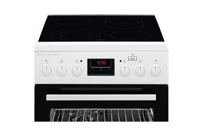 Aragaz electric AEG CCB56481BW, STEAMBAKE AIRFRY, 4 zone de gatit, 50 cm, alb