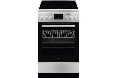 Aragaz electric AEG CCB56481BM, STEAMBAKE AIRFRY, 4 zone de gatit, 50 cm, Inox antiamprenta