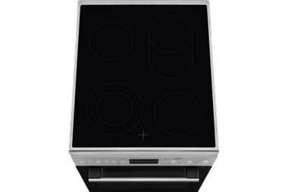 Aragaz electric AEG CCB56481BM, STEAMBAKE AIRFRY, 4 zone de gatit, 50 cm, Inox antiamprenta