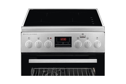 Aragaz electric AEG CIB56481BM, STEAMBAKE AIRFRY, 4 zone de gatit, 50 cm, inox antiamprenta