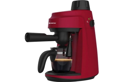 Espressor manual VORTEX VO4009RD, 0.24 l, 800 W, 3.5 bar, rosu-negru