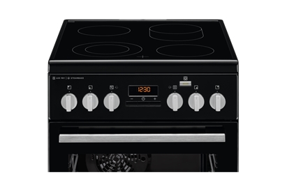 Aragaz electric ELECTROLUX SteamBake AirFry LKR564200K, cataliza 50 cm, negru