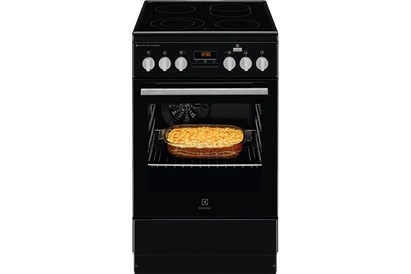 Aragaz electric ELECTROLUX SteamBake AirFry LKR564200K, cataliza 50 cm, negru