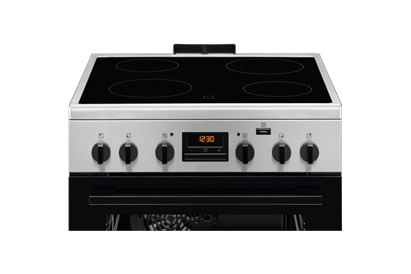 Aragaz electric Electrolux SteamBake LKR664100X, cataliza, 60 cm, inox antiamprenta