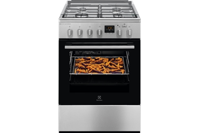 Aragaz mixt Electrolux LKK660201X, SteamBake AirFry, 60 cm inox antiamprenta