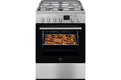 Aragaz mixt Electrolux LKK660200X, SteamBake AirFry, 60 cm inox antiamprenta