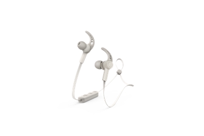 Casti Bluetooth Hama, 184057, in-ear "Connect", microfon, carlige ureche, cablu plat, alb