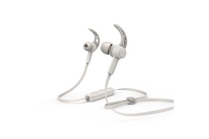 Casti Bluetooth Hama, 184057, in-ear "Connect", microfon, carlige ureche, cablu plat, alb