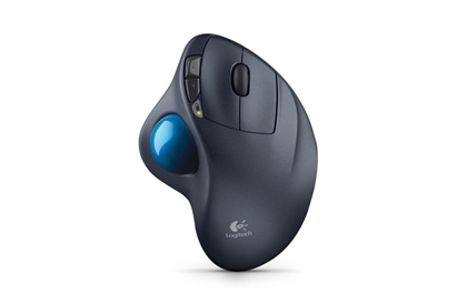Mouse Logitech M570, Trackball Wireless, USB, Negru
